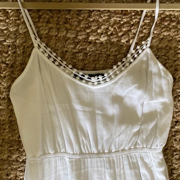 Ark & Co White Crochet Maxi Dress Small - Picture 2 of 6